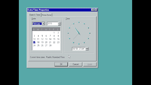 windows 95 installation setup in limbo pc emulator