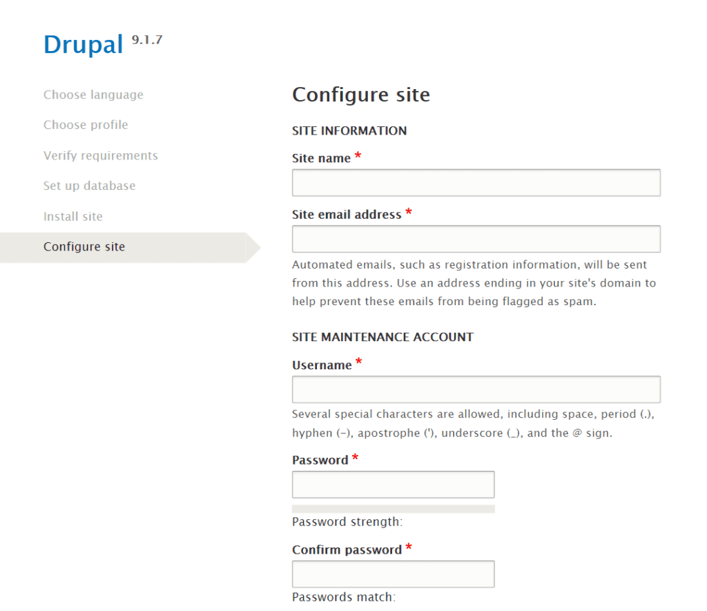 Drupal Configuration