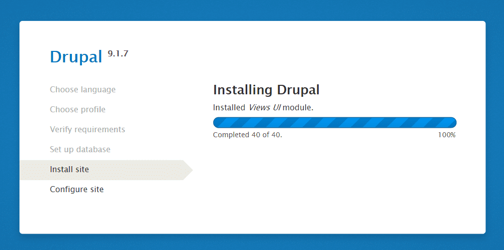 Installing Drupal