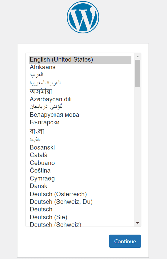 WordPress Choose Language