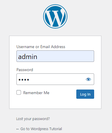WordPress Login Page