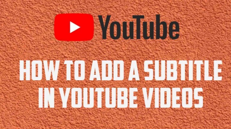 How to add a subtitle in YouTube Video